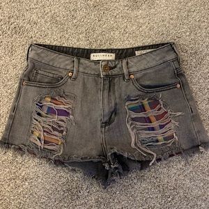 Bullhead Gray High Rise Denim Shorts